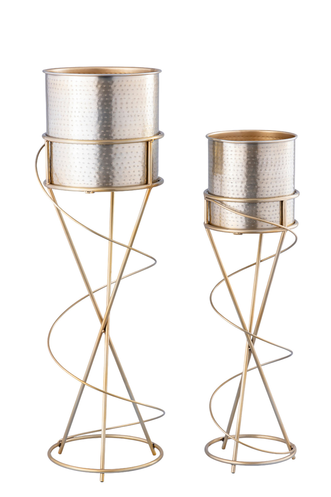 (Set of 1 Piece) Planter, Geometric Gold Planter