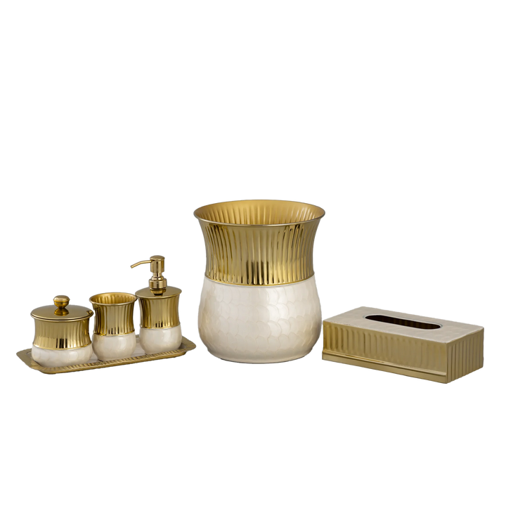 Gold Glazed Bathroom Set