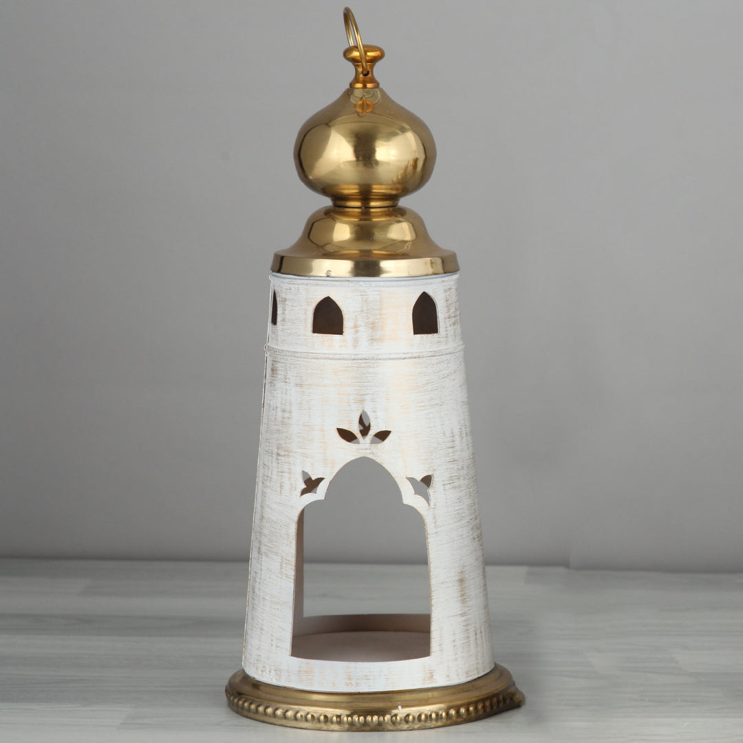 Tomb White Coloured Golden Lantern