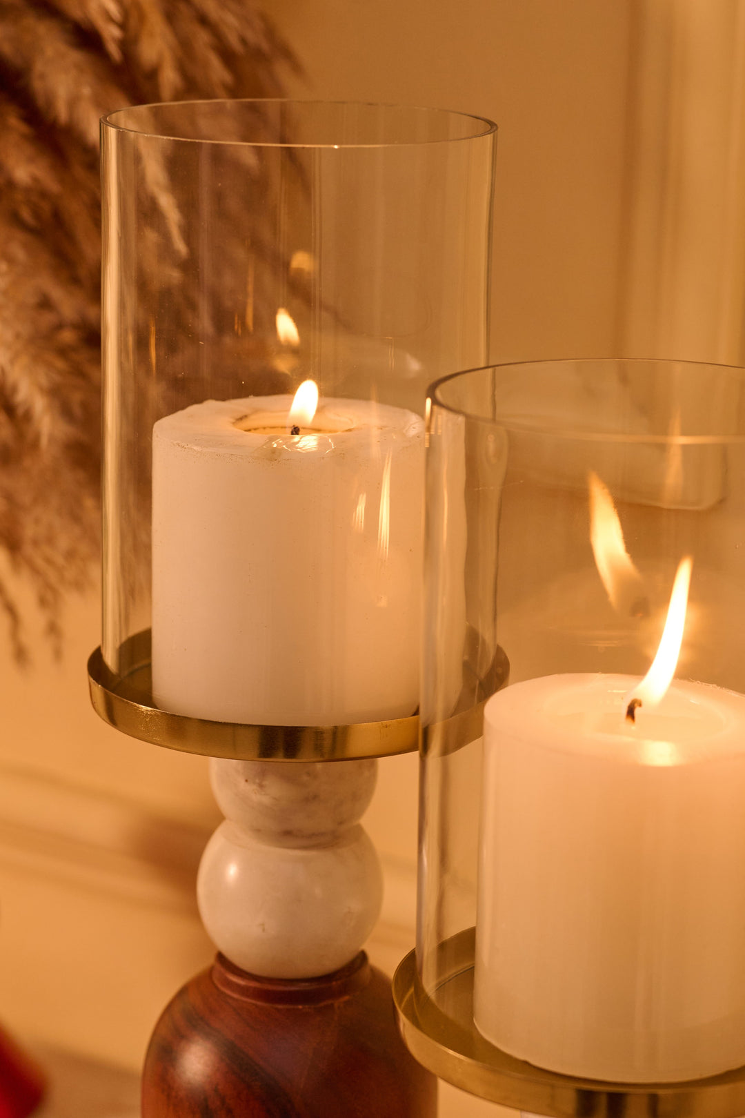 SET OF 2- CANDLE HOLDER