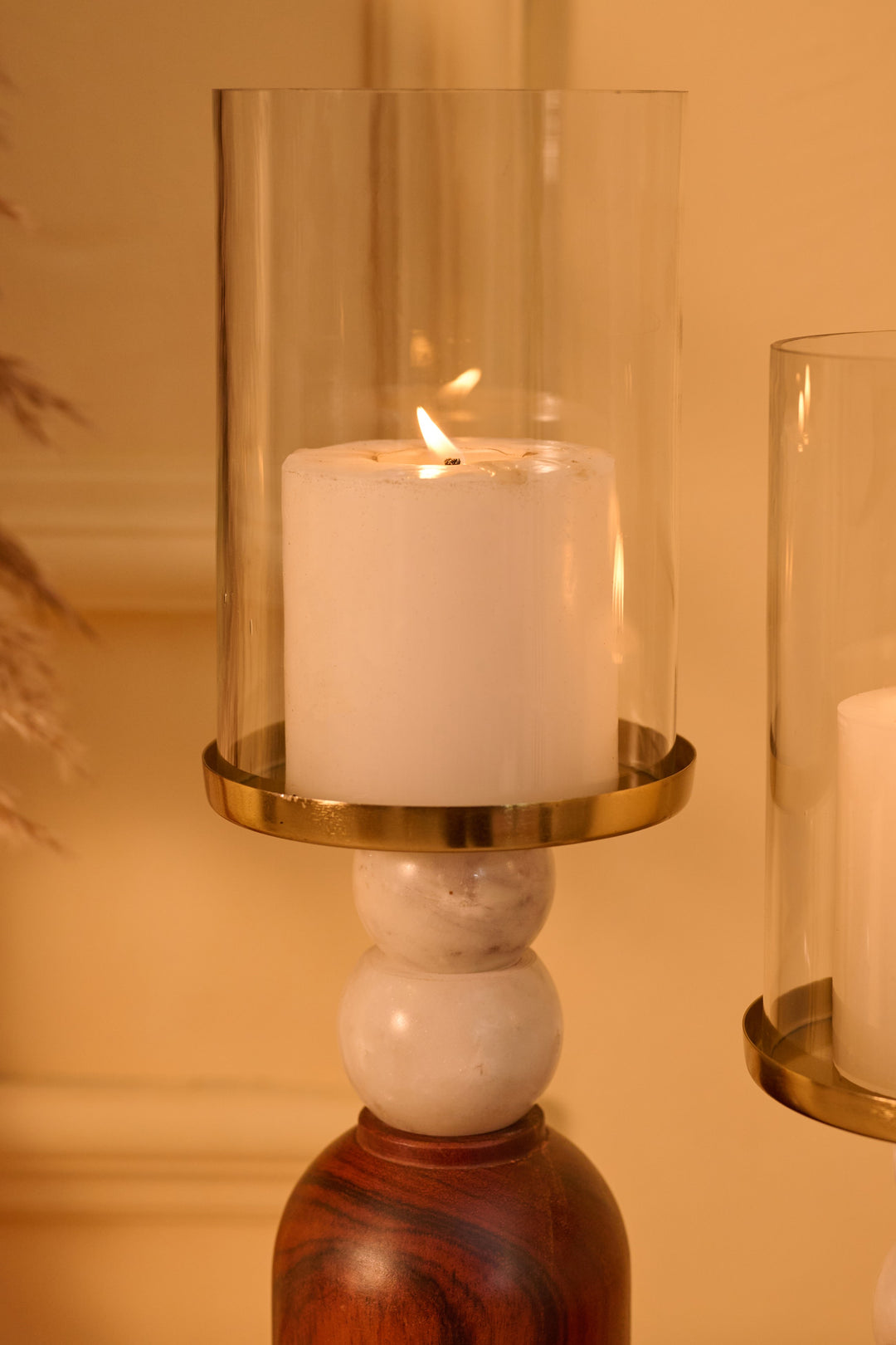 SET OF 2- CANDLE HOLDER