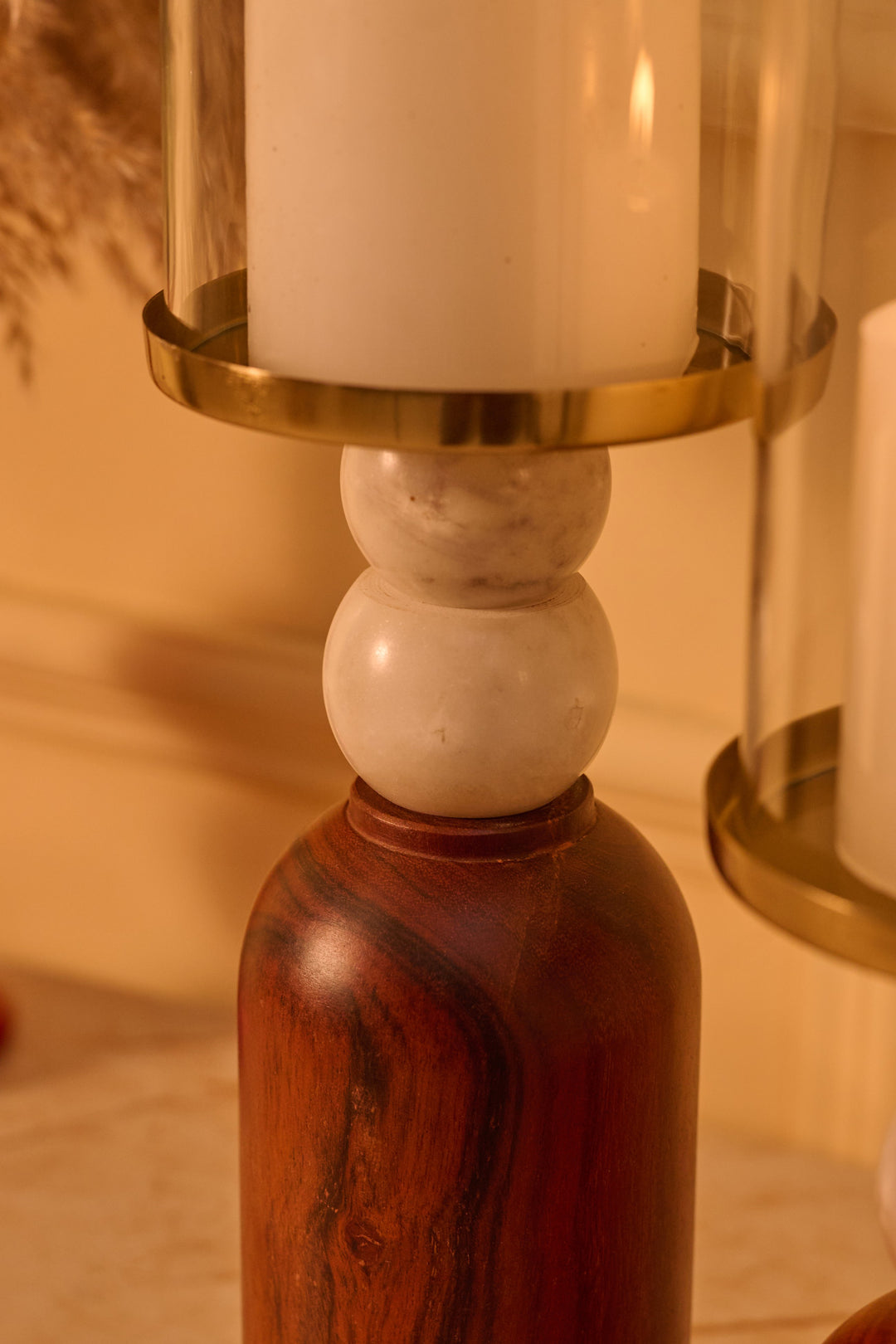 SET OF 2- CANDLE HOLDER