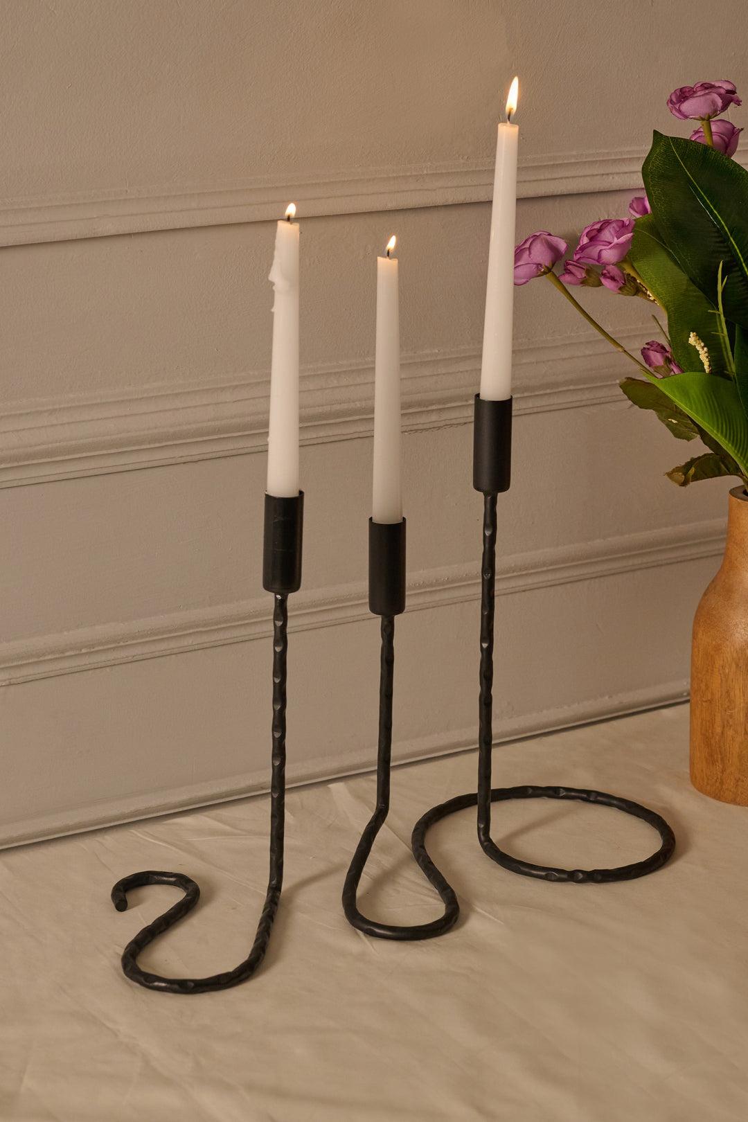Black Candle Holder