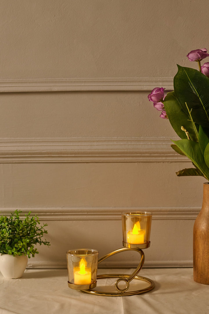 Gold Candle Holder