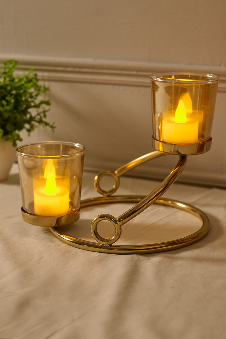 Gold Candle Holder