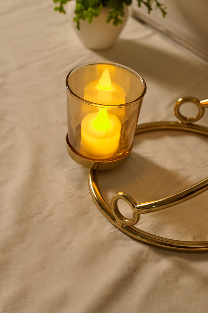Gold Candle Holder