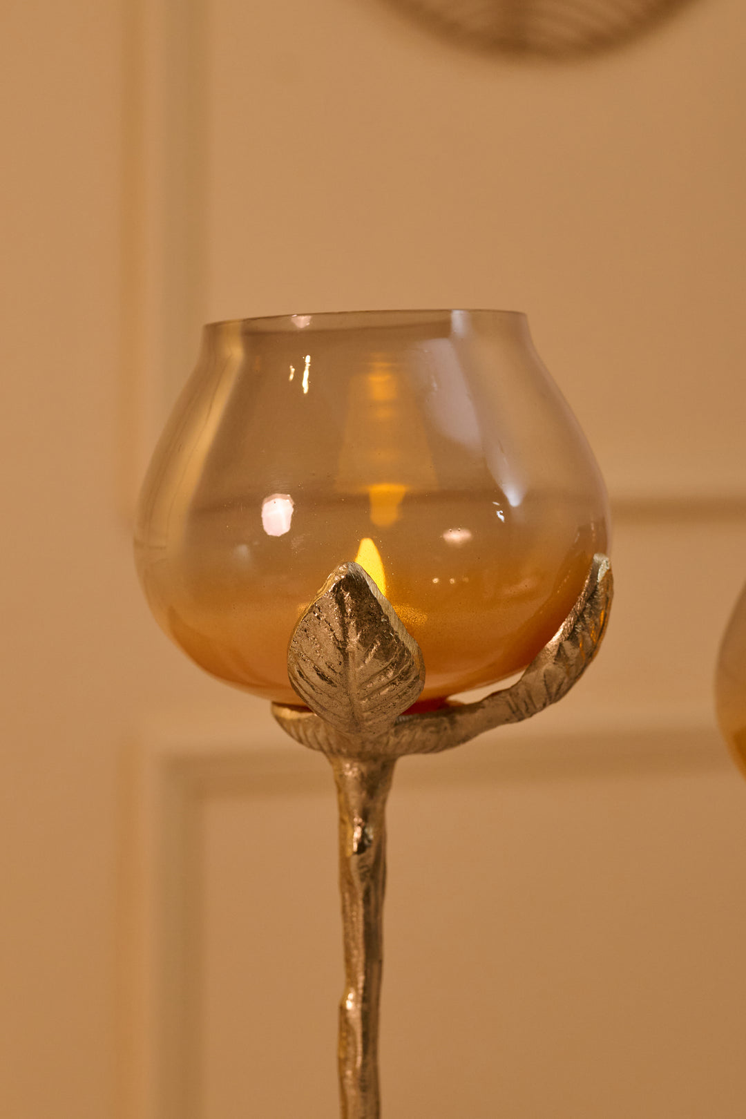 SET OF 2- CANDLE HOLDER