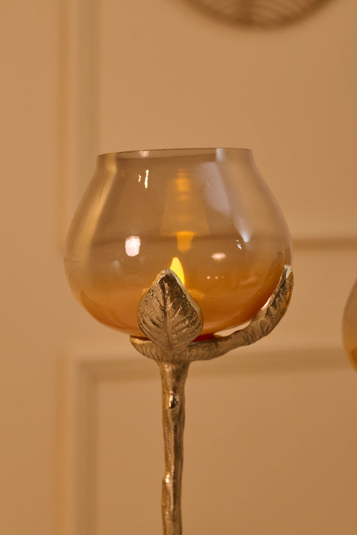 SET OF 2- CANDLE HOLDER